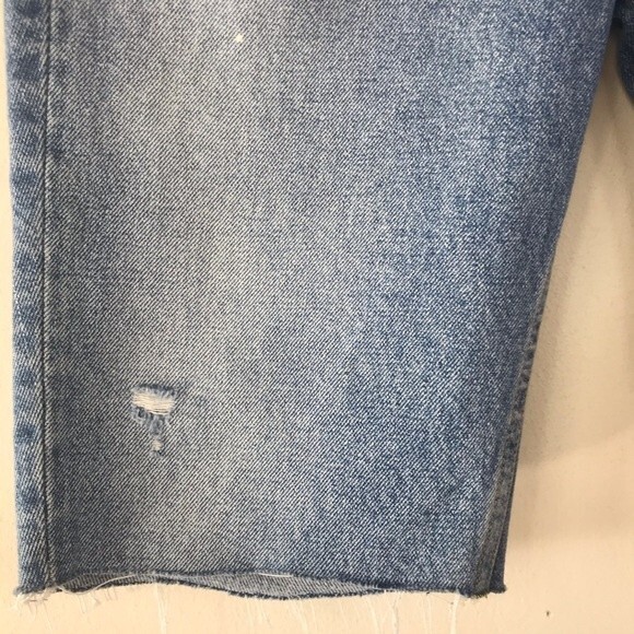 Grlfrnd Beverly One For The Road Denim Long Bermuda Boyfriend Jean Shorts 26 - Picture 11 of 16